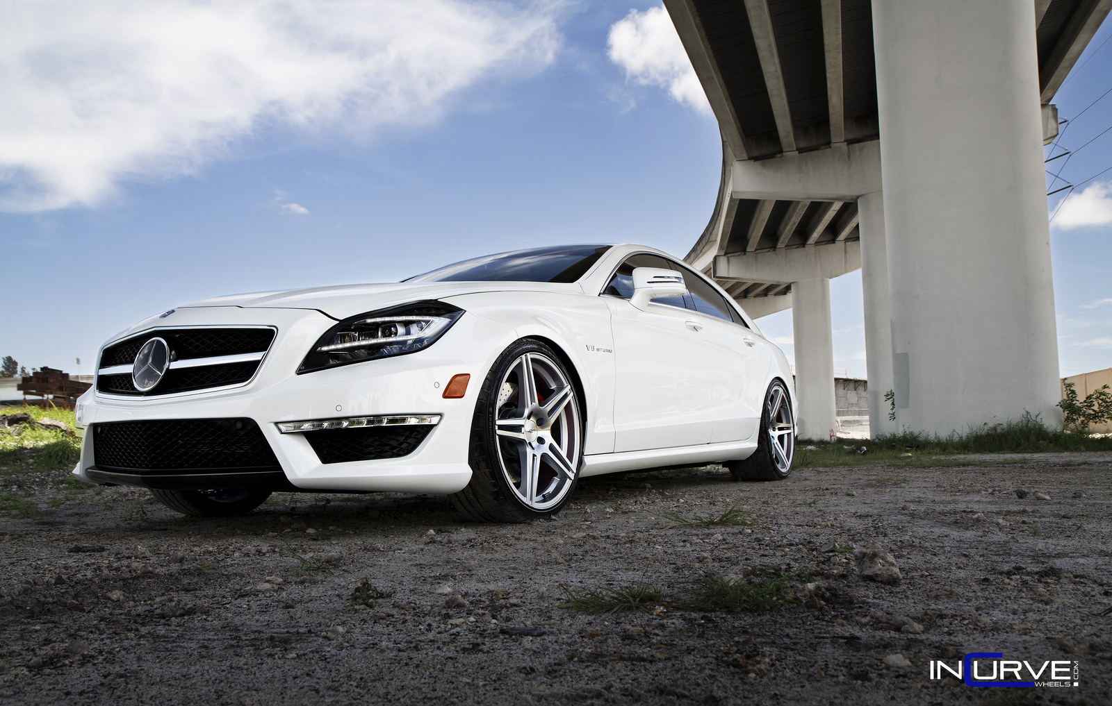 Incurve Wheels IC-S5 Silver on Mercedes Benz CLS63AMG